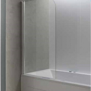 TERRA TP 75 ПРОФИЛЬ ХРОМ, прозрачное закаленное стекло 6 мм